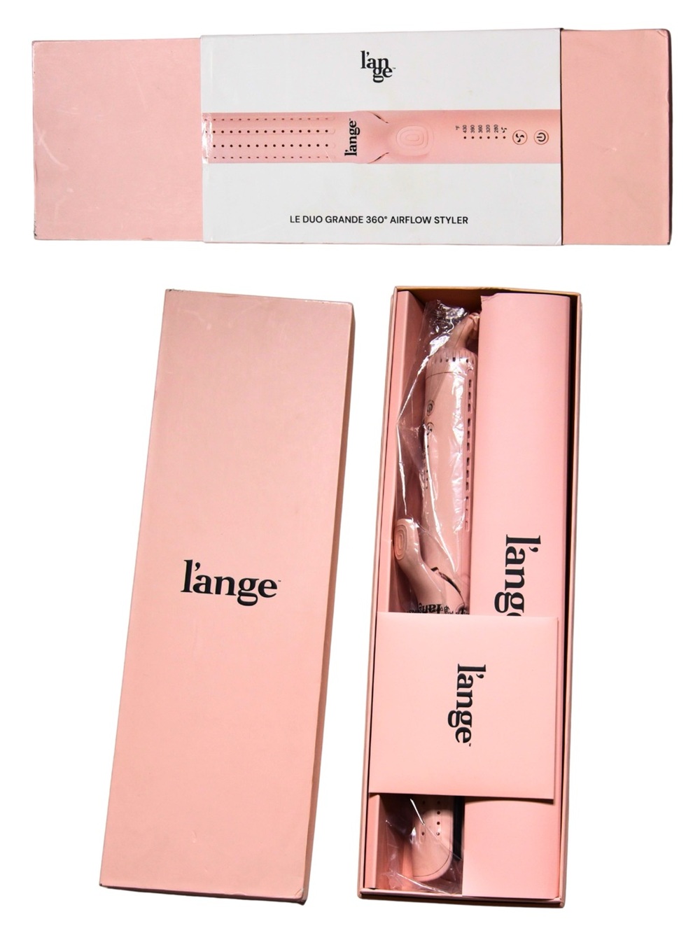 L'ange Le Duo Grande 360° Airflow Styler – Blush Pink – OPEN BOX